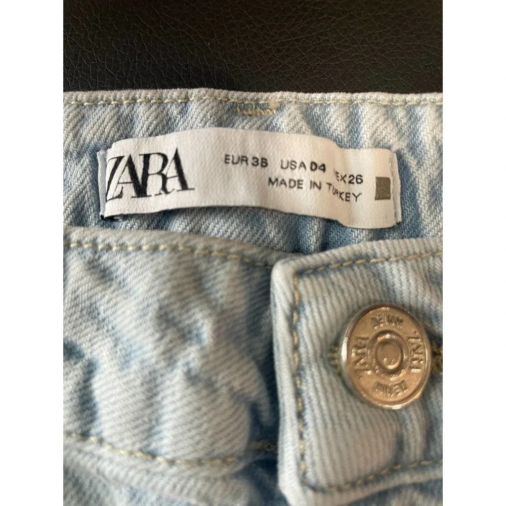 Distressed Zara Jeans, 98% Cotton - Picture 3 of 5